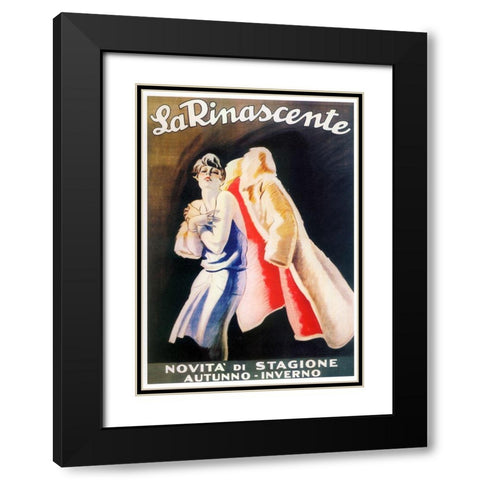 Italy 05 Black Modern Wood Framed Art Print with Double Matting by Vintage Apple Collection