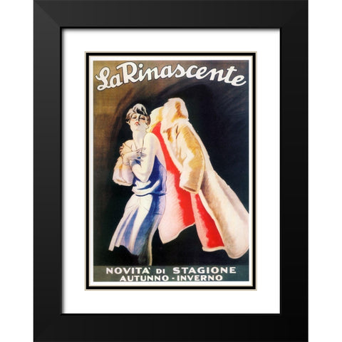 Italy 05 Black Modern Wood Framed Art Print with Double Matting by Vintage Apple Collection