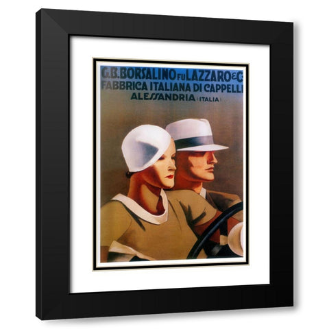 Italy 1003 Black Modern Wood Framed Art Print with Double Matting by Vintage Apple Collection