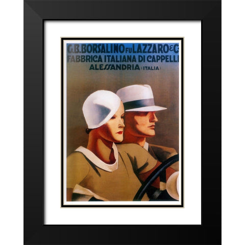 Italy 1003 Black Modern Wood Framed Art Print with Double Matting by Vintage Apple Collection