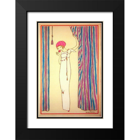 Fashion 21 Black Modern Wood Framed Art Print with Double Matting by Vintage Apple Collection
