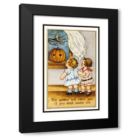 Goblins.tif Black Modern Wood Framed Art Print with Double Matting by Vintage Apple Collection