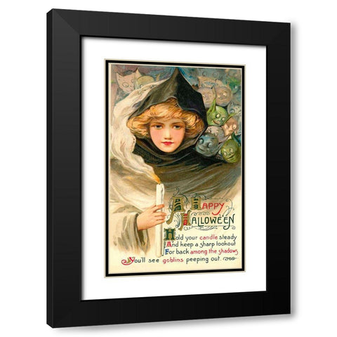 Halloween Eleven.tif Black Modern Wood Framed Art Print with Double Matting by Vintage Apple Collection