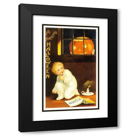 Thrilling Ii Halloween.tif Black Modern Wood Framed Art Print with Double Matting by Vintage Apple Collection