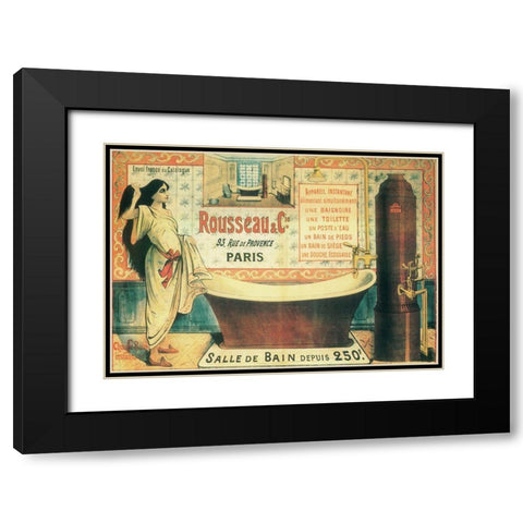 Salle De Bain (2) Black Modern Wood Framed Art Print with Double Matting by Vintage Apple Collection