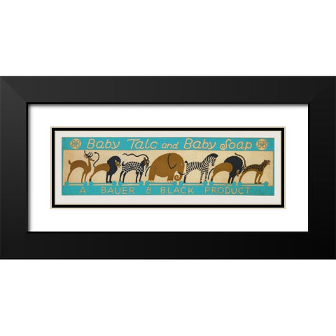 Baby Talc Black Modern Wood Framed Art Print with Double Matting by Vintage Apple Collection