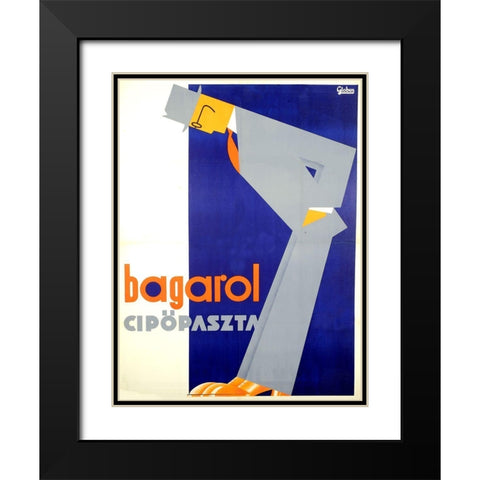 Bagarol Shoes Black Modern Wood Framed Art Print with Double Matting by Vintage Apple Collection