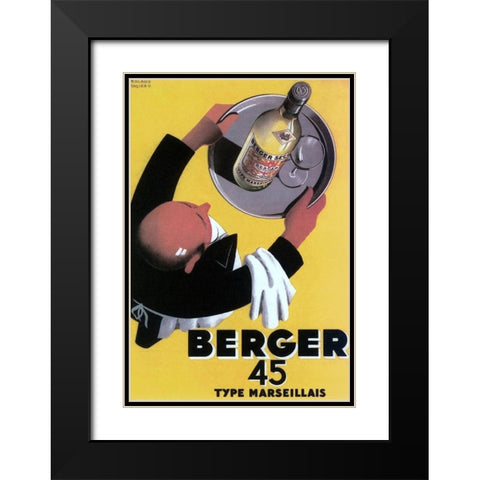 Berger 45 5000 Black Modern Wood Framed Art Print with Double Matting by Vintage Apple Collection