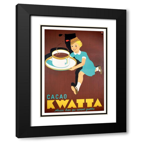 Cocoa Kwatta Black Modern Wood Framed Art Print with Double Matting by Vintage Apple Collection