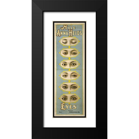 Eyes Anna Held Black Modern Wood Framed Art Print with Double Matting by Vintage Apple Collection