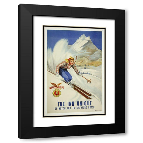 Inn Unique Black Modern Wood Framed Art Print with Double Matting by Vintage Apple Collection