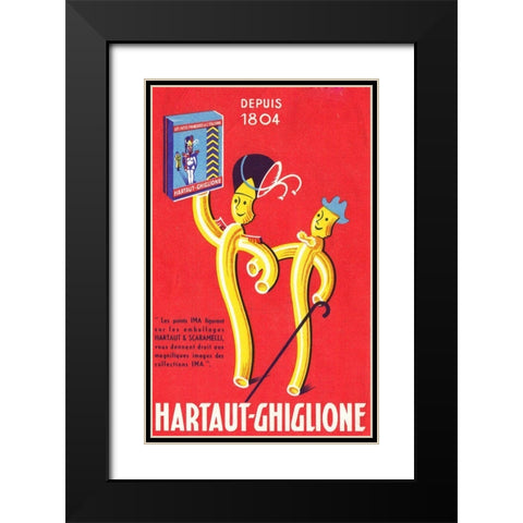 Italian Pasta Black Modern Wood Framed Art Print with Double Matting by Vintage Apple Collection