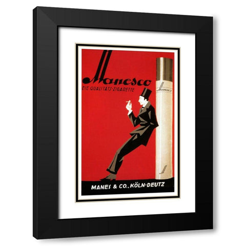 Manesco Black Modern Wood Framed Art Print with Double Matting by Vintage Apple Collection