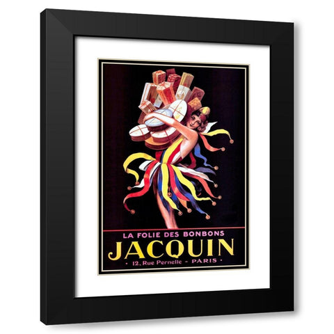 jacquin 2 Black Modern Wood Framed Art Print with Double Matting by Vintage Apple Collection