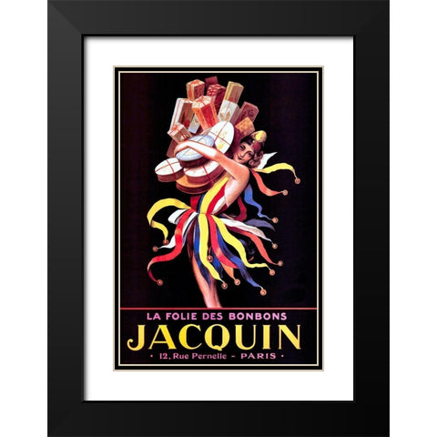jacquin 2 Black Modern Wood Framed Art Print with Double Matting by Vintage Apple Collection