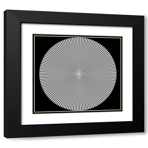 Optical Illusion Art Black Modern Wood Framed Art Print with Double Matting by Vintage Apple Collection
