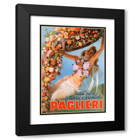 Paglieri Black Modern Wood Framed Art Print with Double Matting by Vintage Apple Collection