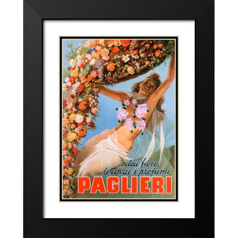 Paglieri Black Modern Wood Framed Art Print with Double Matting by Vintage Apple Collection
