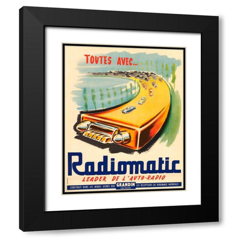 Radiomatic Black Modern Wood Framed Art Print with Double Matting by Vintage Apple Collection