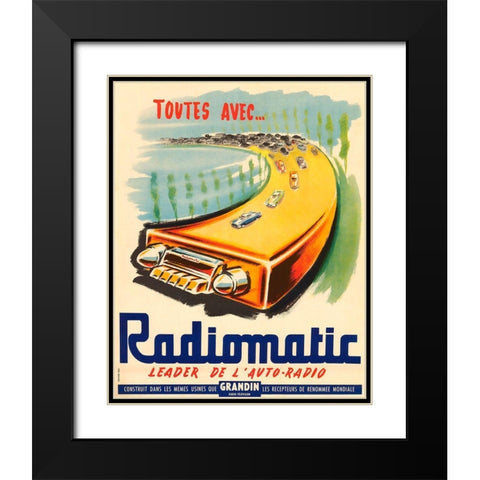 Radiomatic Black Modern Wood Framed Art Print with Double Matting by Vintage Apple Collection