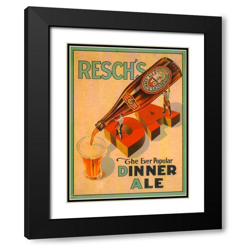 Rech Black Modern Wood Framed Art Print with Double Matting by Vintage Apple Collection