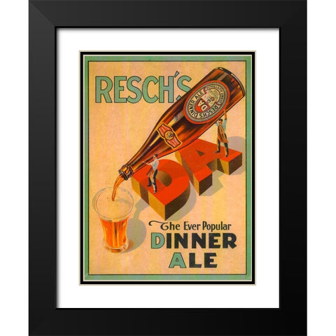 Rech Black Modern Wood Framed Art Print with Double Matting by Vintage Apple Collection