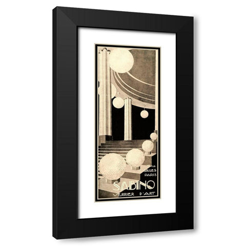 Sabino Black Modern Wood Framed Art Print with Double Matting by Vintage Apple Collection