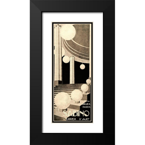 Sabino Black Modern Wood Framed Art Print with Double Matting by Vintage Apple Collection