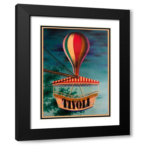 Tivoli Black Modern Wood Framed Art Print with Double Matting by Vintage Apple Collection