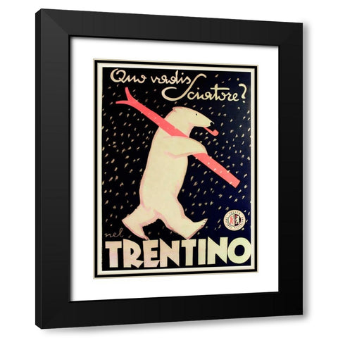 Trentino Black Modern Wood Framed Art Print with Double Matting by Vintage Apple Collection