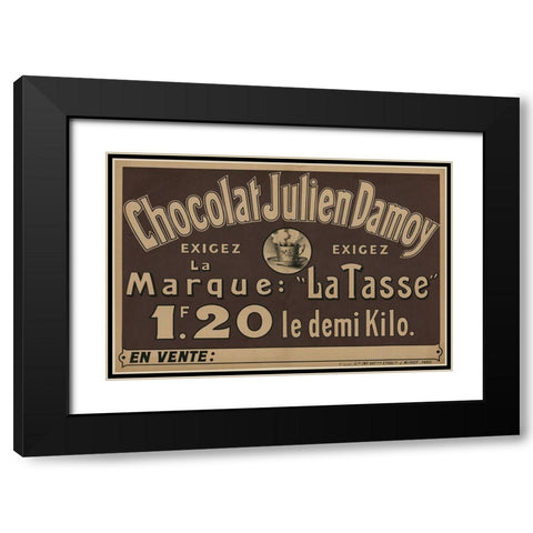 Chocolat Julien Black Modern Wood Framed Art Print with Double Matting by Vintage Apple Collection