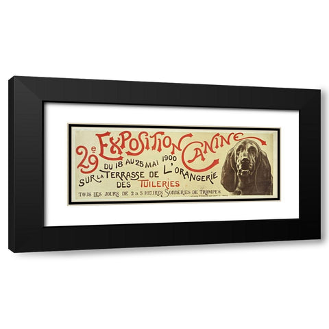 Exposition Canine Dachshund Black Modern Wood Framed Art Print with Double Matting by Vintage Apple Collection