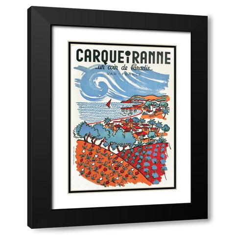 Carqueirann Black Modern Wood Framed Art Print with Double Matting by Vintage Apple Collection