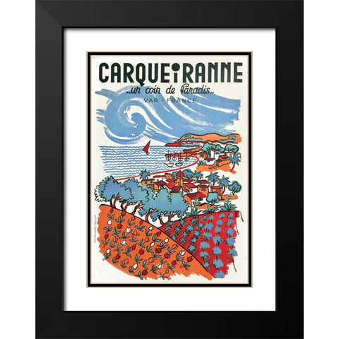 Carqueirann Black Modern Wood Framed Art Print with Double Matting by Vintage Apple Collection