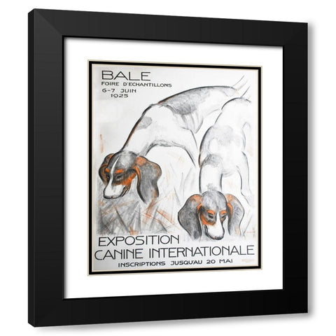 Dog Expo Black Modern Wood Framed Art Print with Double Matting by Vintage Apple Collection