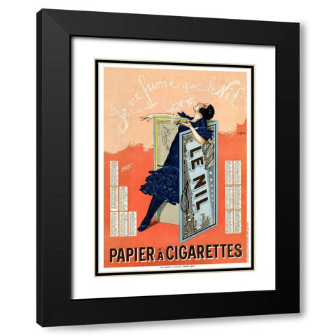 Vintage Cigarette Black Modern Wood Framed Art Print with Double Matting by Vintage Apple Collection