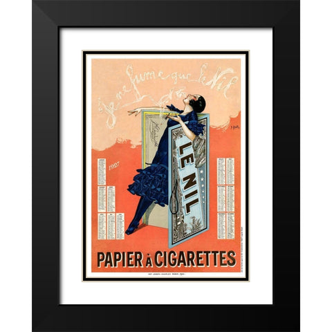 Vintage Cigarette Black Modern Wood Framed Art Print with Double Matting by Vintage Apple Collection