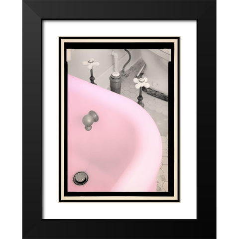 Vintage Clawfoot Black Modern Wood Framed Art Print with Double Matting by Vintage Apple Collection