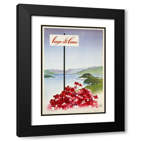 Vintage Italy Black Modern Wood Framed Art Print with Double Matting by Vintage Apple Collection