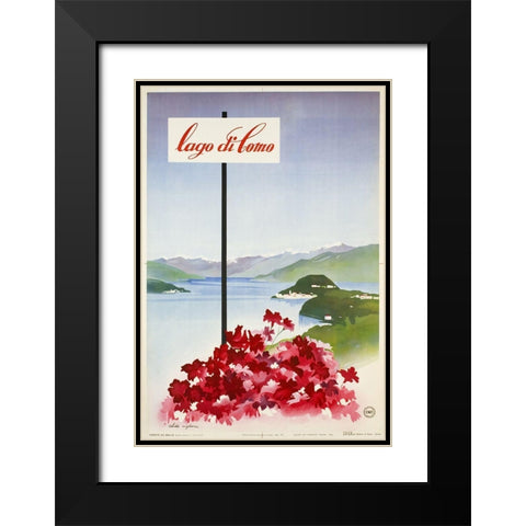 Vintage Italy Black Modern Wood Framed Art Print with Double Matting by Vintage Apple Collection
