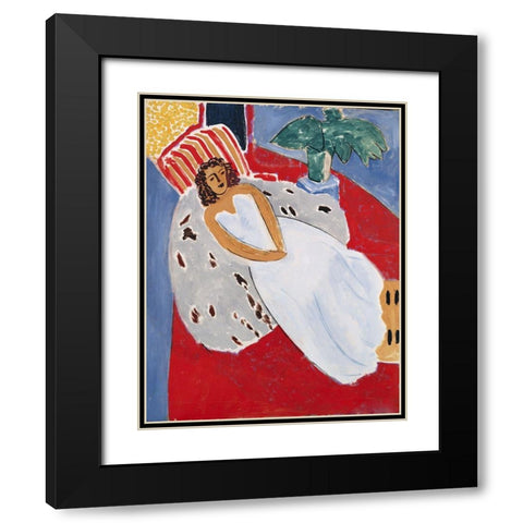 whitedress Black Modern Wood Framed Art Print with Double Matting by Vintage Apple Collection
