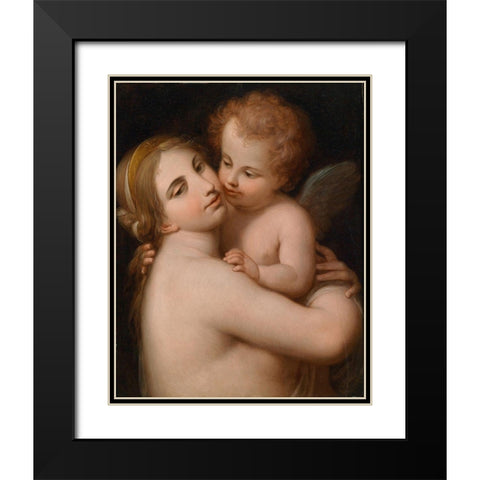 cipriani_venus_and_cupid Black Modern Wood Framed Art Print with Double Matting by Vintage Apple Collection