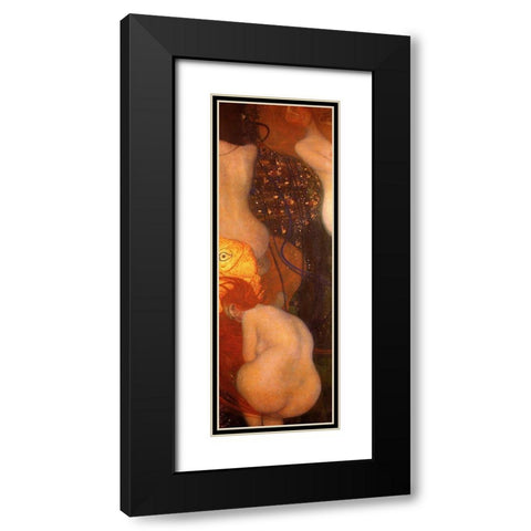 Goldfish Black Modern Wood Framed Art Print with Double Matting by Vintage Apple Collection
