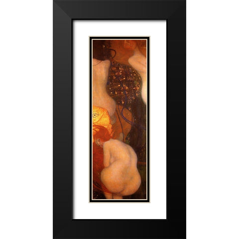 Goldfish Black Modern Wood Framed Art Print with Double Matting by Vintage Apple Collection