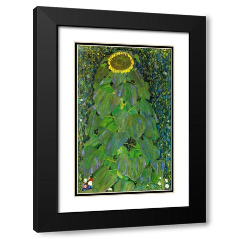 klimt_thesunflower_archival Black Modern Wood Framed Art Print with Double Matting by Vintage Apple Collection