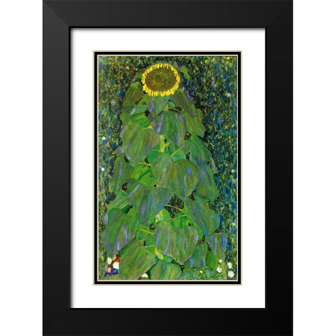 klimt_thesunflower_archival Black Modern Wood Framed Art Print with Double Matting by Vintage Apple Collection