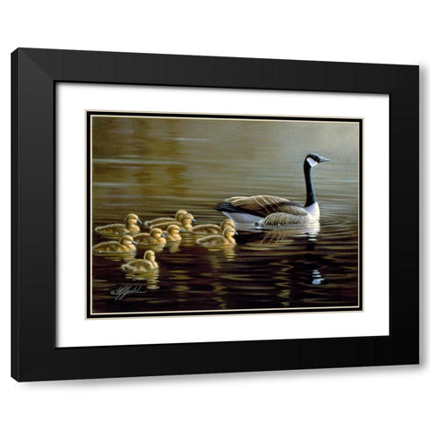 Leading The Way Black Modern Wood Framed Art Print with Double Matting by Goebel, Wilhelm