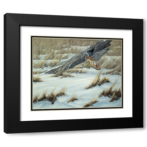 Hit Or Miss Black Modern Wood Framed Art Print with Double Matting by Goebel, Wilhelm