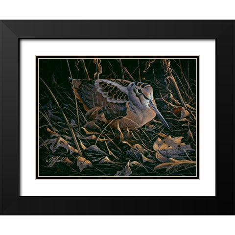 Timberdoodle Black Modern Wood Framed Art Print with Double Matting by Goebel, Wilhelm