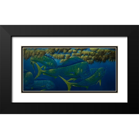 Opalescence Black Modern Wood Framed Art Print with Double Matting by Goebel, Wilhelm